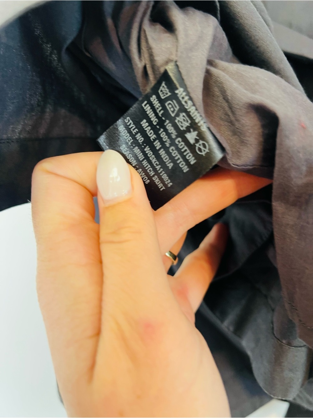 All Saints Mini Hitch Skirt Gray 4 - Picture 5 of 5